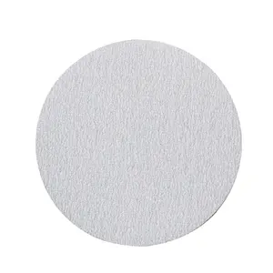 Disco de lijado blanco, placa de papel de lija redondo de 5 "120 #-1000 #, papel abrasivo pulido de madera y metal