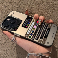 iPhone 17 16 15 Pro Max 14 13 12 11 XS XR için Çok Havalı Gümüş Sert Kılıf Darbeye Dayanıklı Şeker Rengi Çerçeveli Telefon Kılıfı