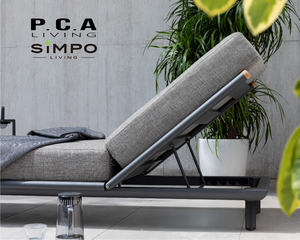 SIMPOLIFESTYLE Mobilier d'extérieur haut <span class=keywords><strong>de</strong></span> gamme ASTRID, chaise longue <span class=keywords><strong>de</strong></span> <span class=keywords><strong>luxe</strong></span> pour jardin, terrasse, hôtel, <span class=keywords><strong>piscine</strong></span>, en aluminium et tissu - Product Image 2