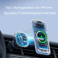 Cargador Inalámbrico para Auto de 25W, Personalizado de Fábrica, con Base Magnética de ABS+Silicona y Enfriamiento, Tipo-C, para Teléfono Móvil