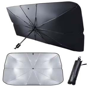 Parasol pare-soleil personnalisé avec logo, protection UV, pour pare-brise de différentes voitures, pare-soleil pliable portable pour voiture - Product Image 2