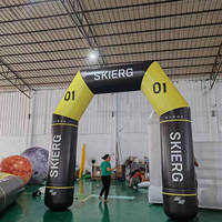 Precio de fábrica, publicidad al aire libre, arcos de nebulización, arco de línea de meta de inicio de carrera inflable, arco deportivo inflable