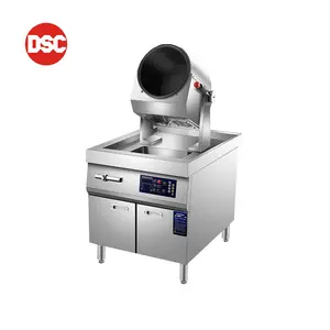 5000W Commercial Auto Drum Rotating Electric Fried Rice Automatic Stir Fry Robot Wok Machine For The Hotel School Cafeteria