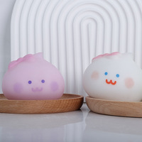 Jouet anti-stress en TPR souple, simulation de chignon 3D en forme de nœud, Mochi Squishy, couleurs assorties, vente en gros