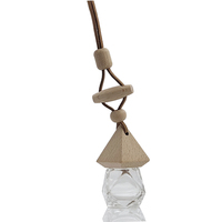 Vente flash en dropshipping : flacon diffuseur de parfum pour voiture de 6 ml, style diamant, vide, avec bouchon à vis et bouchon en bois, en carton