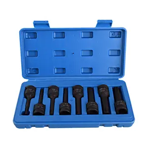 Chromium Molybdenum Standard SAE Professional Vehicle Maintenance Electric Wrench Hex Bit Impact Grade Socket Set