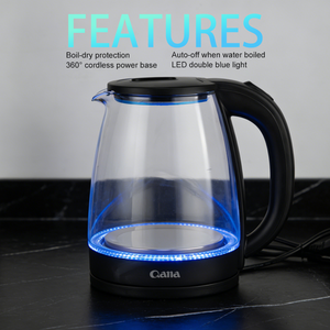 Bollitore Elettrico in Vetro Senza Fili con Funzione Mantenimento Calore, Produzione OEM all'Ingrosso Personalizzata per Hotel, Uso Domestico e All'aperto - Product Image 2