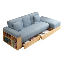 Direkt vom Hersteller: Japanischer Klappbarer Multifunktions-Sofabett mit Stoffbezug, Kiefernholzrahmen und Hochdichtem Schaumstoff für das Wohnzimmer