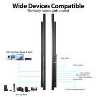 Monitor Portátil de 22 Pulgadas 2.5K Plegable IPS, Pantalla Adicional para Laptop, Switch, Xbox, Monitor Portátil Grande