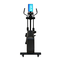 Máquina Elíptica Comercial con Pantalla Giratoria de 21.5 Pulgadas, 1-20 Niveles de Resistencia Magnética EMS, Máquina Elíptica para Gimnasio