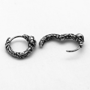 Pendientes con clip de rosa negra retro de yunnique, pendientes de media pinza de acero de titanio para mujer, regalo unisex, joyería, accesorios de moda - Product Image 3