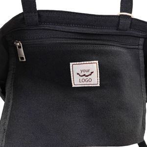 Sac fourre-tout vintage en toile délavée grande capacité avec fermeture éclair, sac à bandoulière unisexe style décontracté, sac de shopping tendance - Product Image 4