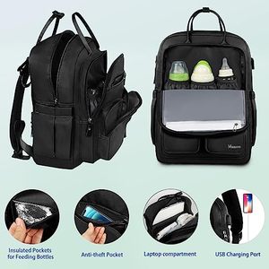Sac à langer multifonctionnel pliable et imperméable pour maman, sac à dos pour poussette, sac à langer avec berceau, échantillon gratuit - Product Image 3