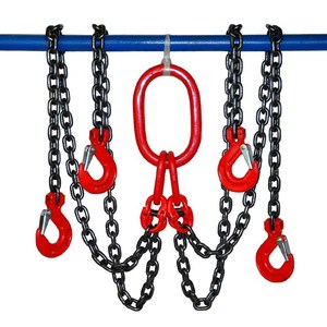 2 "chuỗi 80 6 mét 8 mét 10 mét lift heavy duty en818 vận chuyển container lớp 80 lớp 100 G80 blacken Tải nâng chuỗi Sling - Product Image 6