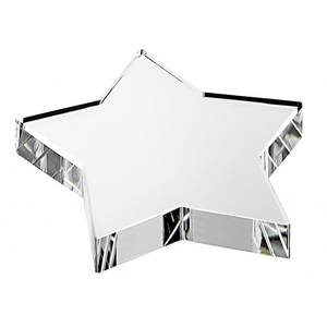 Presse-papiers en verre étoilé 80 h 19 mm – Décoration et accessoire de bureau élégants - Product Image 1