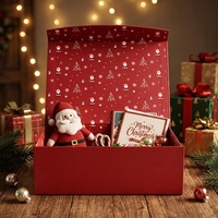 Boîte cadeau magnétique personnalisée de luxe pour Noël et le Nouvel An, boîtes en papier personnalisées avec logo de marque pour Noël