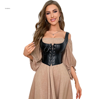 Femmes Faux cuir soutien-gorge Sexy sangle réglable poitrine tasse hauts gilet Corset Bustier Lingerie
