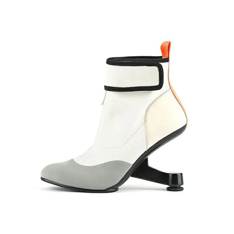 XINZI RAIN Fashion High Top Female Boot Sport Style High Stretch 8cm Strange Heel Women Ankle Boots