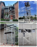 Roue d'échafaudage certifiée EN1004 en acier et nylon PA, roulettes pivotantes de 6 et 8 pouces avec frein pour tour d'échafaudage mobile Kwikstage