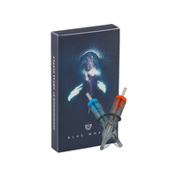 Agujas de tatuaje de cartucho de ballena azul RL RS RM M1 desechables 20 unids/caja aguja de maquillaje permanente