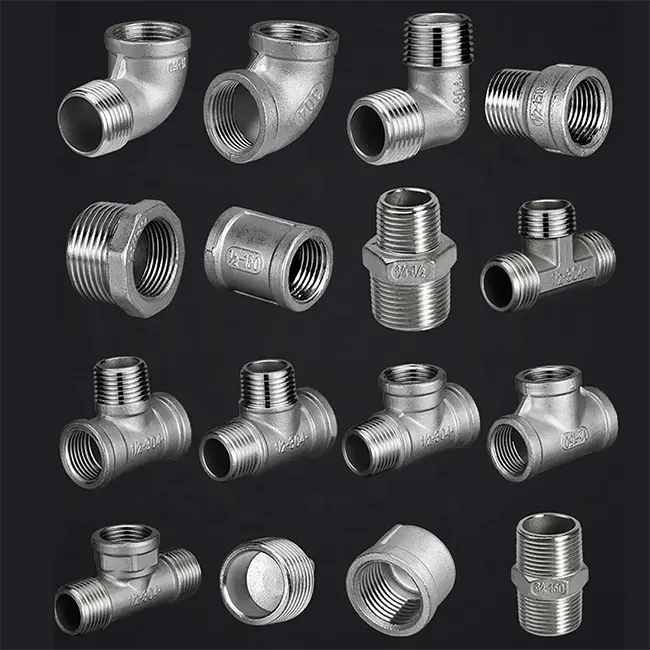 ASTM Factory 304 304L 316 316L Stainless Steel Threaded Pipe Fitting Tubing Fittings Welded Weld Elbow