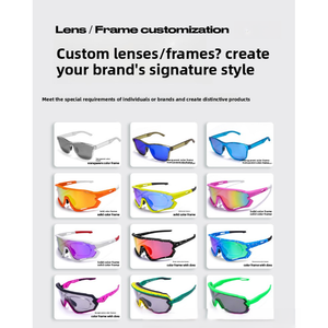 Lunettes de soleil de cyclisme personnalisées haut de gamme TR90 à monture intégrale, avec verres interchangeables magnétiques, résistantes à l'eau, protection UV400, prêtes pour le ski, le vélo et les sports - Product Image 4
