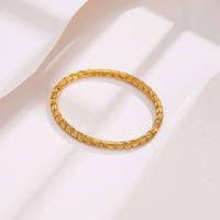 Nouveaux bracelets géométriques texturés en acier inoxydable plaqué or 18 carats pour femmes, style européen et américain, simples, tendance et polyvalents