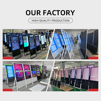 Pantalla Digital Portátil VETO, Tipo A-Frame, 32, 43, 49, 55 Pulgadas, FHD, para Publicidad en Cafés, Menús, Tiendas, Eventos y Promociones
