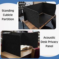 Séparateur de bureau acoustique en fibre de polyester PET cloison de bureau amovible panneau de confidentialité pour mobilier de bureau