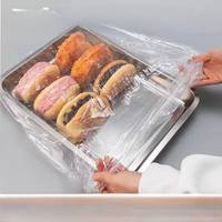 Wegwerpbaar, voedselveilig, stofdicht, vershoudend deksel met elastische rand voor grote kommen, keuken, fruit, groenten, handmatig, plastic