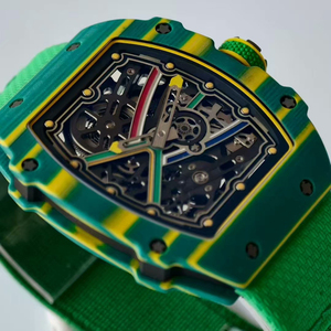 Édition limitée RM67-02 Montre automatique mécanique sport ultra-légère de 33 g de couleur jaune-vert ultra-fine de 7,8 mm - Product Image 5