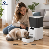 Distributeur automatique de nourriture pour animaux de compagnie, distributeur de nourriture pour chats et chiens à quantité fixe et programmée avec enregistrement vocal, bol en acier inoxydable