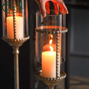 Vintage Style Floor Candle Holder Cylindrical Heat Resistant Wedding Decoration Outdoor Windproof Candlestick - Product Image 4