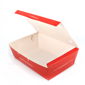 Dùng một lần đưa ra thực phẩm giấy container hộp, Takeaway gà cánh hộp khoai tây chiên Kebab bữa ăn bao bì Burger hộp OEM - Product Image 3