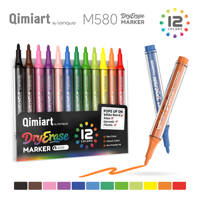 LANGUO – ensemble de marqueurs pour tableau blanc, 36 couleurs, stylos effaçables à sec, pointe fine, faible odeur, fournitures de papeterie pour bureau et école