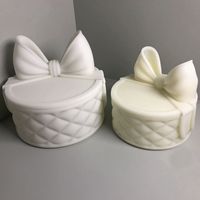 Candyer – Moule en silicone personnalisé pour boîte de rangement grande nœud papillon et boîte à bijoux pour résine époxy