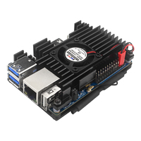 Casing pelindung logam cangkang pelindung Heatsink aluminium Aloi oranye Pi 3LTS dengan kipas pendingin pasif & aktif untuk OPI 3 LTS