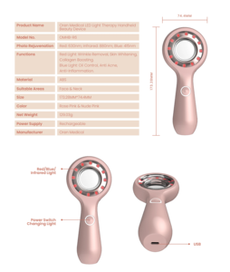 Kaiyan Hot Bán nhà sử dụng thiết bị làm đẹp cầm tay với liệu pháp ánh sáng LED cho mặt chống mụn trứng cá & chống lão hóa chúng tôi cắm - Product Image 1