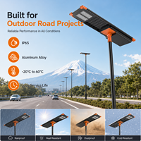 Lampadaire Solaire LED Tout-en-un 150W IP65 Étanche pour Extérieur, Nouvelle Conception, Longue Durée de Vie, Batterie LiFePO4