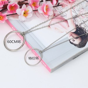 Tomorrow <b>Circle</b> Necklace Silver <b>Ring</b> Chain Pendant Fashion Jewelry For Women Gift - Product Image 3