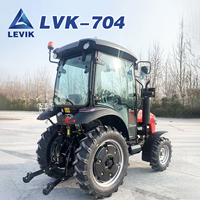 Tracteur agricole miniature haute précision 4x4, mini tracteur diesel 70 CV avec tondeuse pour l'entretien des pelouses et des pâturages
