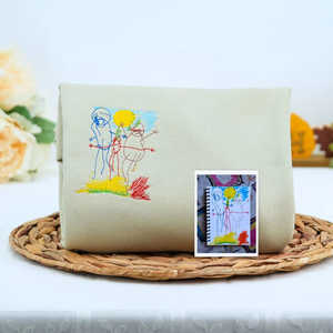 Sudadera con capucha transpirable ecológica tejida bordada en 3D personalizada, trabajo de arte de dibujo para niños, Regalos perfectos, mamá, abuela - Product Image 2