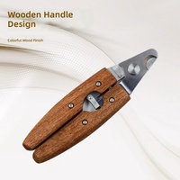 Coupe-ongles pour animaux de compagnie avec manche en bois massif, outil de toilettage artisanal pour le soin des ongles des chiens et des chats, marron, vente en gros