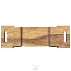 Tabla de presentación plegable Acacia para cocina con patas de metal negro, 55 cm, marrón, duradera, elegante, para <span class=keywords><strong>tapas</strong></span>, aperitivos, queso y charcutería - Product Image 6
