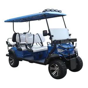 Vente en gros de voiturettes de golf électriques 6 places, 4 roues motrices, voiturettes de golf électriques à prix réduit