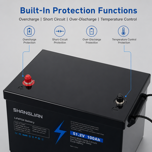 Bateria LiFePO4 51.2V 100Ah, Bateria de Fosfato de Ferro-Lítio 5.12kWh 48V com BMS Inteligente para Sistema Solar Residencial e Backup Off-Grid. - Product Image 3