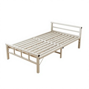 Modern Minimalist Folding <b>Bed</b> for Office Naps <b>Single</b> <b>Bed</b> for Dorms Rental Rooms Splicing-style Home Use Easy-to-assemble Iron - Product Image 3