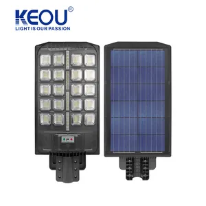 KEOU-farola solar resistente al agua IP65, multifunción, remota, 400W, para exteriores