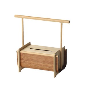 New bamboo napkin box, Chinese style hotel tissue box, flip-top retro tissue box, antique style desktop tissue box - Product Image 1