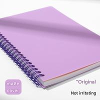 Carnet de notes A5 personnalisable pour bureau et étudiants, couverture givrée en PP, 80 feuilles, spirale, fourni par l'usine